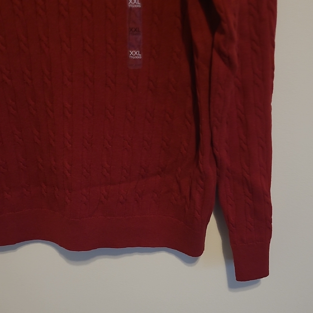 Tommy Hilfiger Cable Knit Red Sweater - Picture 5 of 7